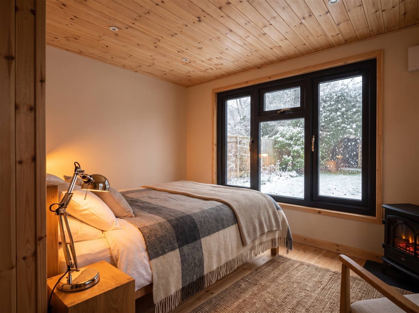 Garden room used as a guest bedroom